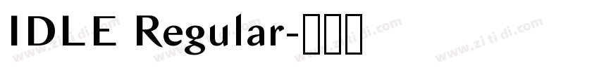 IDLE Regular字体转换